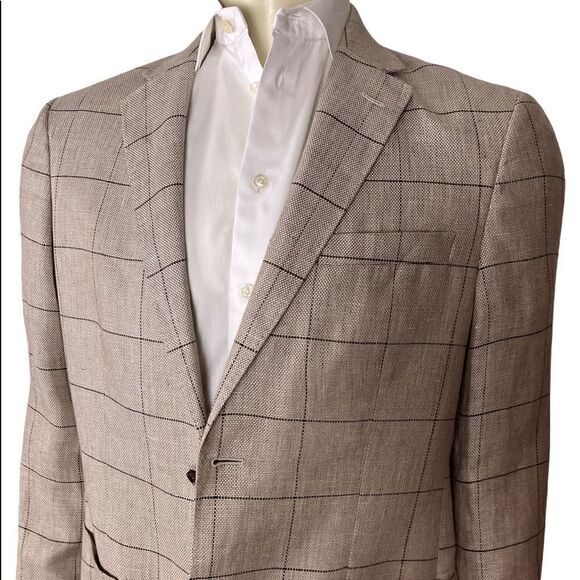 NWT Tasso Elba Linen Sport Coat, Size Medium - Picture 3 of 9